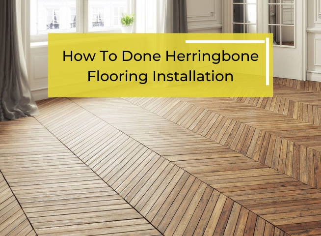 herringbone flooring installation